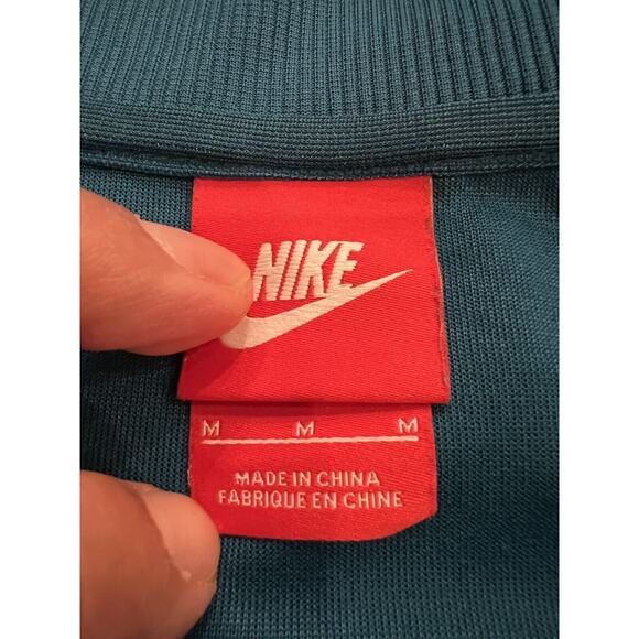 Nike Mens AIR Time 2.0 Basketball Turquoise Full Zip Jacket Size M 588812-393 - Picture 6 of 10